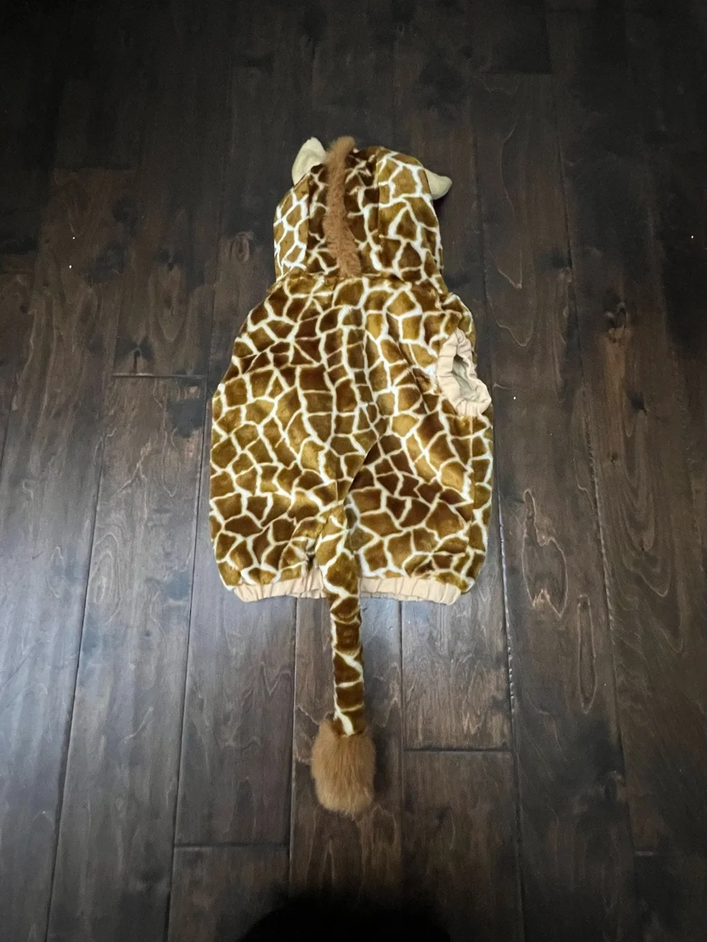 Giraffe Hooded Kids Costume Brown Tan Cream - Picture 6 of 8